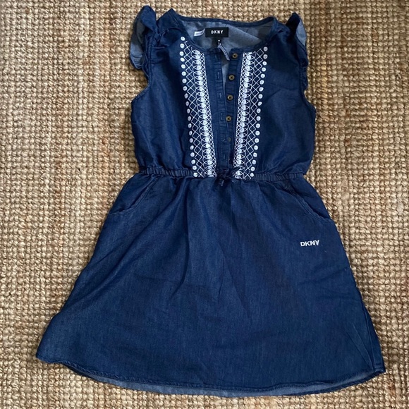 Girls DKNY denim dress - Picture 1 of 6